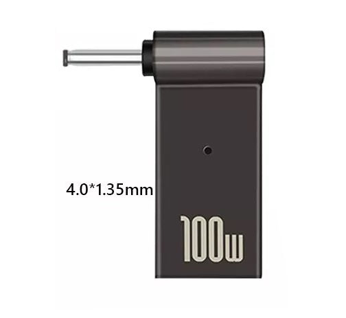 Adaptador de Carga para Laptop: USB-C Hembra a DC Macho de 100W