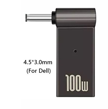 Adaptador de Carga para Laptop: USB-C Hembra a DC Macho de 100W