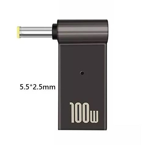 Adaptador de Carga para Laptop: USB-C Hembra a DC Macho de 100W