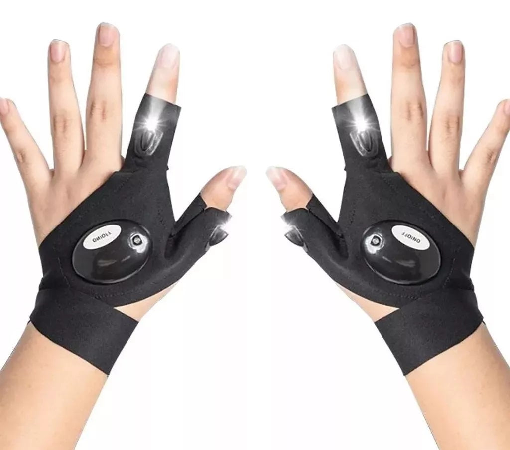 Guantes Linterna con Doble LED para Mano Derecha e Izquierda