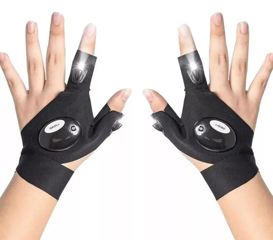 Guantes Linterna con Doble LED para Mano Derecha e Izquierda