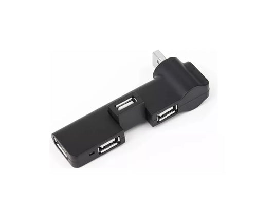 Hub USB Multipuerto de 4 Puertos con Conector Giratorio USB 2.0