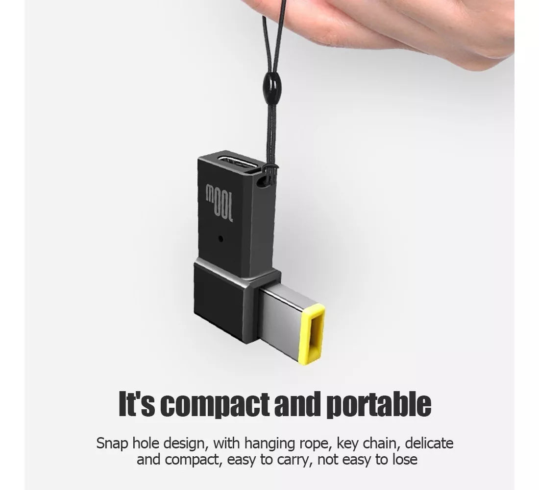 Adaptador de Carga para Laptop: USB-C Hembra a CC Macho 100W para Lenovo