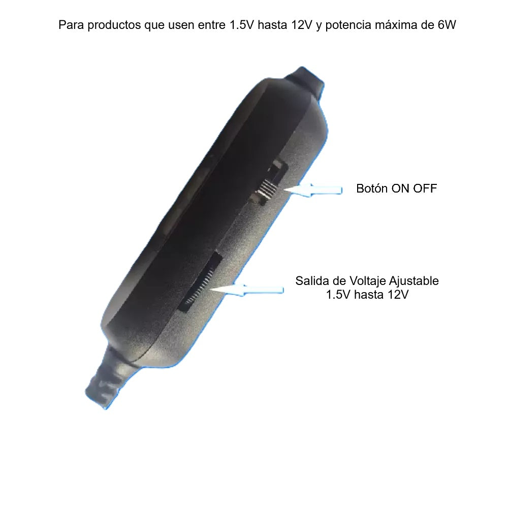 Eliminador de Baterías AA USB: Convierte 5V a 1.5V-12V Ajustable hasta 8 Baterías