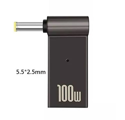 Adaptador de Carga para Laptop: USB-C Hembra a DC Macho de 100W